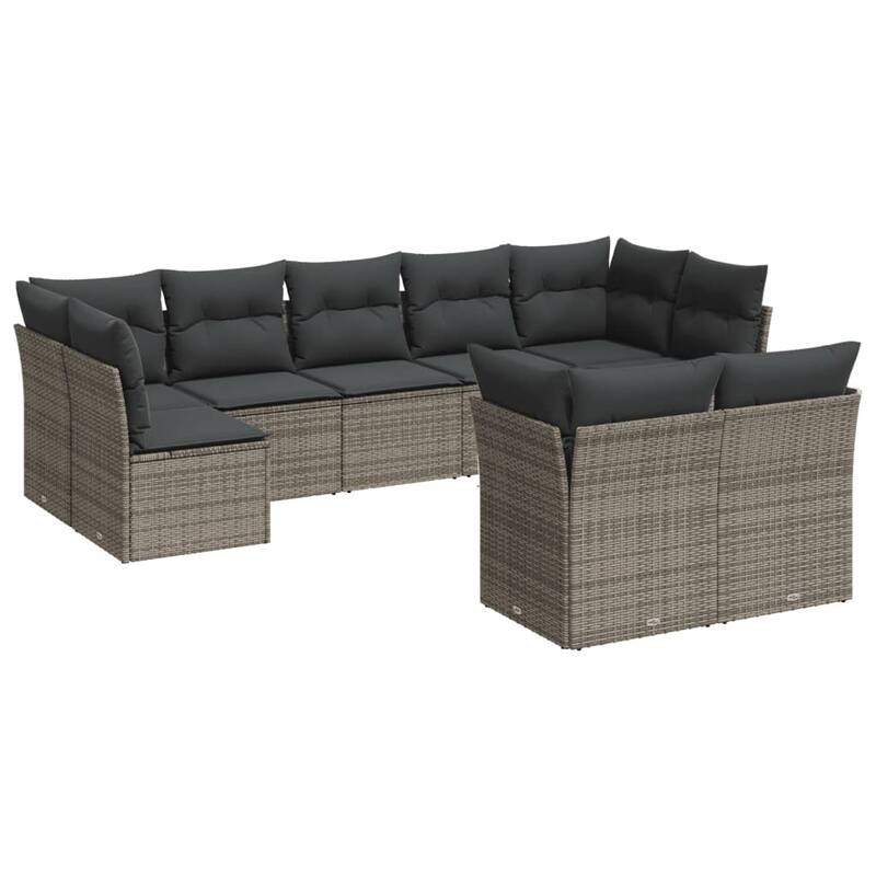 vidaXL Garden Sofa Set Gray - 24.4 x 24.4 x 27.2