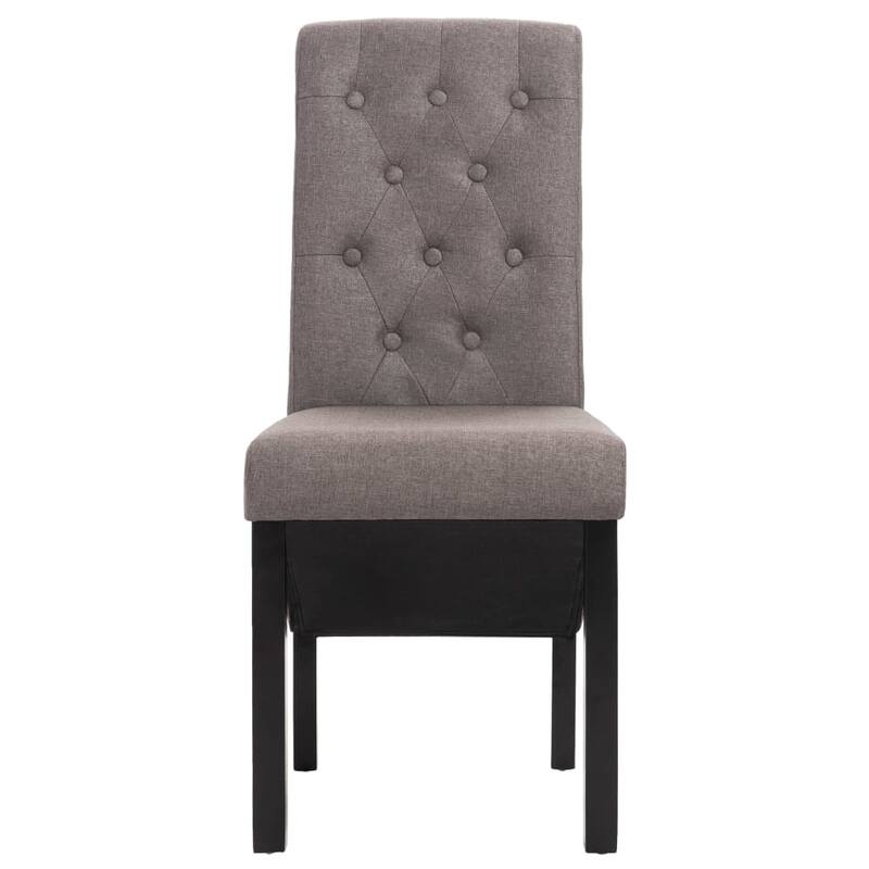 vidaXL Dining Chairs 2 pcs Taupe Fabric