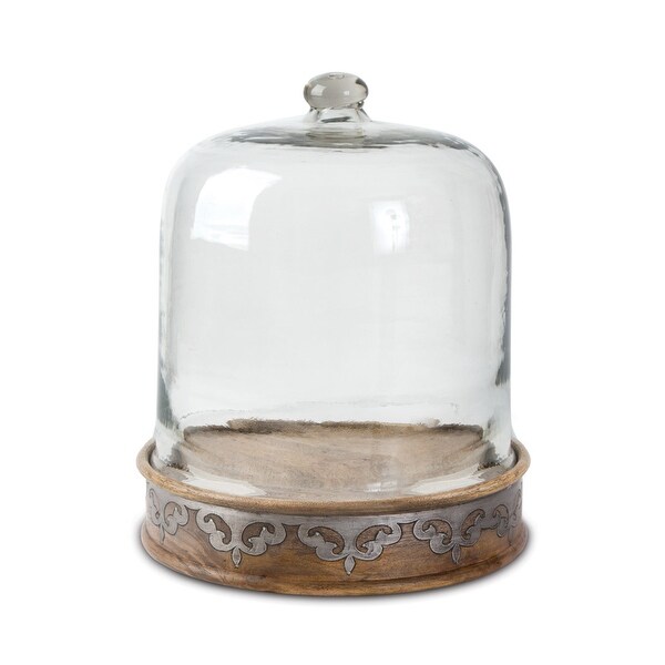 6' Brown Cylindrical Pastry Keeper with Glass Dome. Opens flyout.