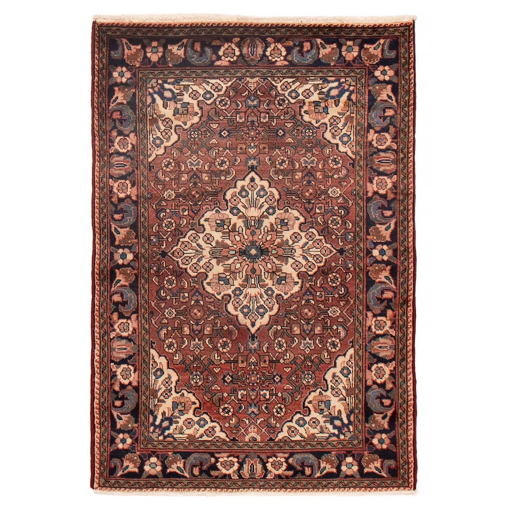 ECARPETGALLERY Hand-knotted Andelz Red Wool Rug - 3'5 x 5'1