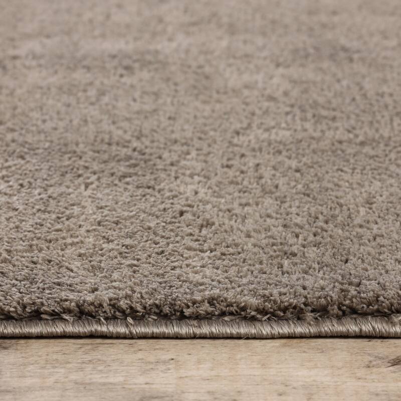 Superior California Shag Solid Plush Non-Slip Indoor Runner or Area Rug