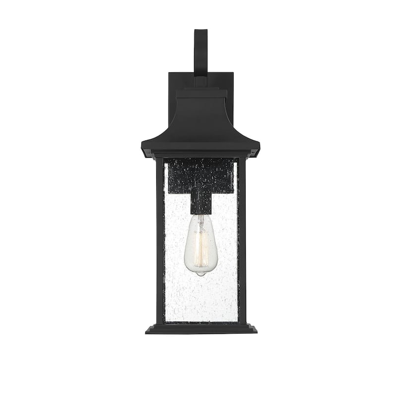 Hancock 1-Light Outdoor Wall Lantern in Matte Black
