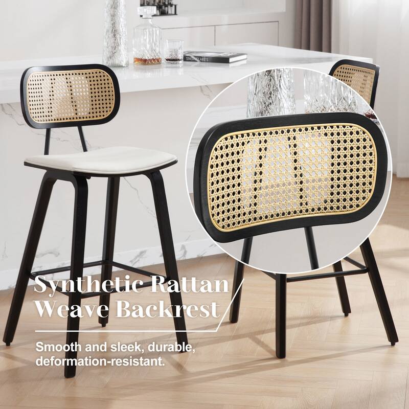 26-Inch Upholstered Counter/ Bar Stools Set of 2 or 3 - 35.1"H x 17.7"W x 19.5"D