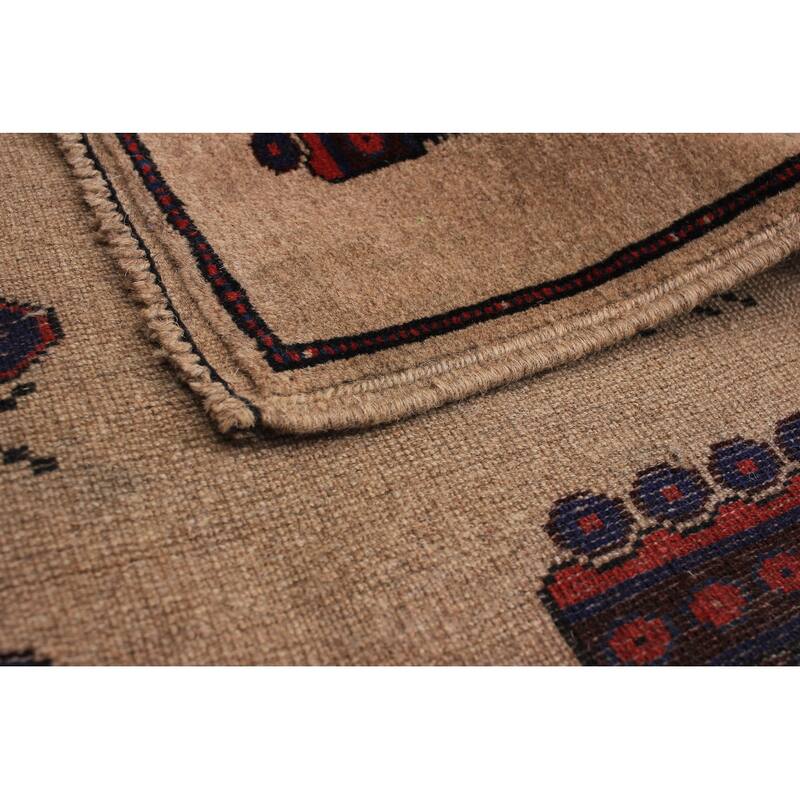 ECARPETGALLERY Hand-knotted Rare War Tan Wool Rug - 2'11 x 4'4