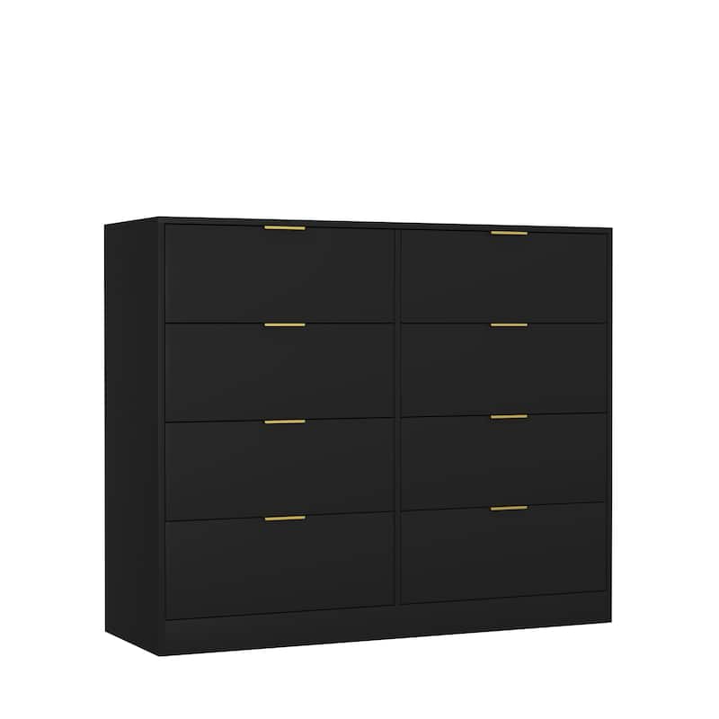 8 Drawers Dresser for Bedroom, Wood Bedroom Dresser Modern Drawer Chest, 8 Chest of Drawer, Tall Dresser for Closet