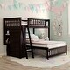 preview thumbnail 1 of 35, Twin Over Full Wooden Bunk Bed with Drawers and Shelves Espresso