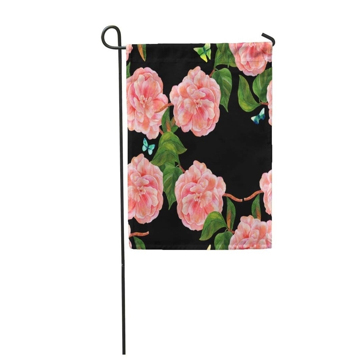Shop Vintage Watercolor Drawing Of Tender Pink Camellia Flower In Bloom On Branch Green Garden Flag Decorative Flag House On Sale Overstock 31362660,Alone Pinterest Pinterest Drawing Cute Girl Wallpaper