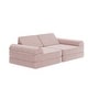 preview thumbnail 40 of 75, Soft Foam Modular Kids Play Couch with 6 Sectional Sofa Pieces - 27.5"D x 56"W x 17.25"H Blush