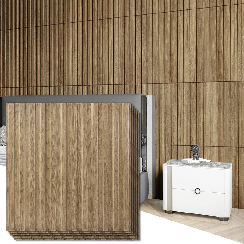 Art3d 3D Decorative Wall Panels,PVC Fluted Textured Panels,32sq.ft