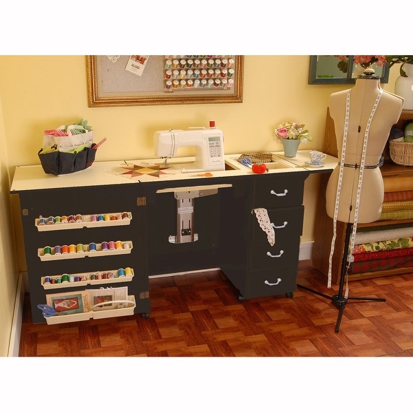 Arrow Norma Jean Model 353 Sewing Cabinet in Black
