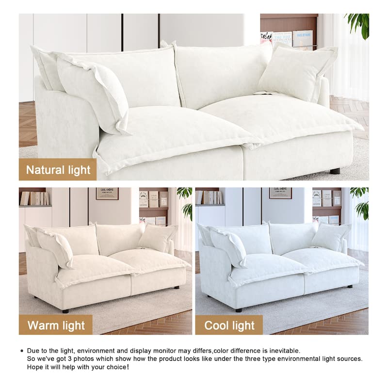 Double Layer Cushion Comfy Cloud Modular Sectional Sofa Set