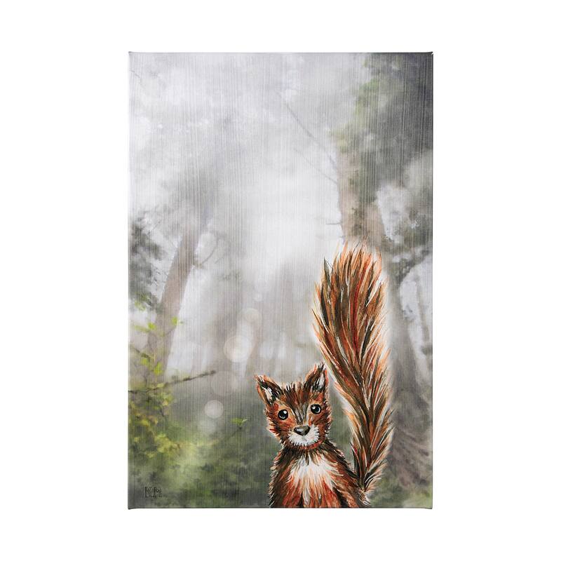 Forest Squirrel (30 x 45) Canvas Art Print - Large