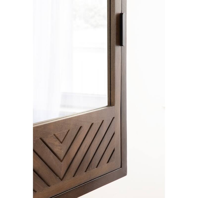Kate and Laurel Mezzeta Bathroom Cabinet with Mirror