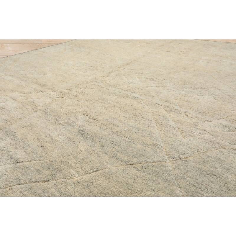 8x10 Tibetano Hand Knotted Wool Beige Moroccan Modern & Contemporary Rug - 8' x 10'
