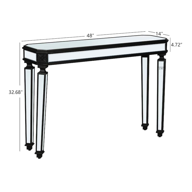 GDF Studio - Rutherford Art Deco Wood and Glass Console Table