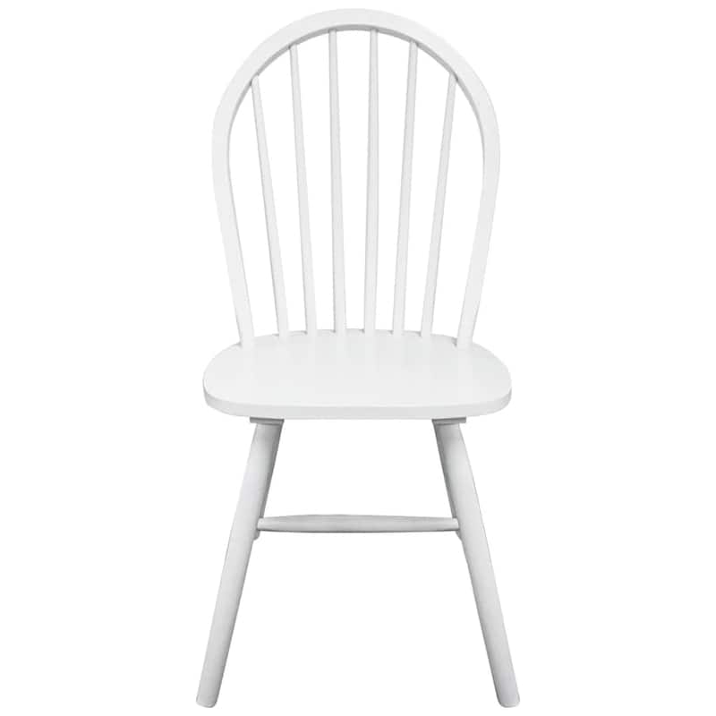 2/4/6 pcs Wooden Dining Chairs Round White - 18.3" x 20.5" x 37"