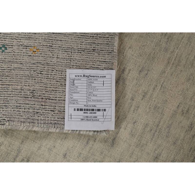 Tribal Gabbeh Area Rug Handmade Wool Carpet - 8'5"x 11'7"
