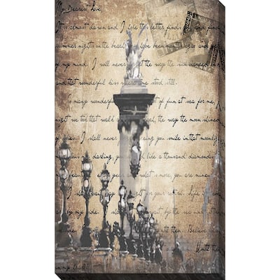 "Vintage Paris 3 in Sepia" by Jodi Print on Canvas