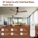preview thumbnail 6 of 199, 42“/52"/60"/48" Noiseless Walnut Wood Ceiling Fan with Remote Control, Integrated Light Optional
