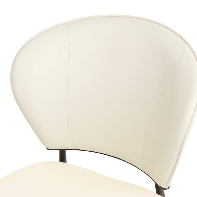 Dining Chairs Set of 2, PU Leather Seat Cushion, Modern Kitchen Chairs for Bedroom Dining Room