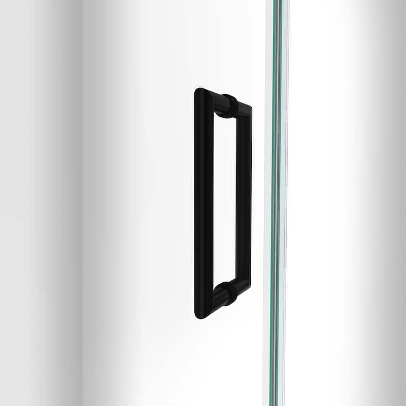 DreamLine Unidoor-LS 47-48 in. W x 72 in. H Frameless Hinged Shower Door with L-Bar - 47" - 48" W - 47" - 48" W