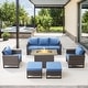 preview thumbnail 2 of 104, Gymojoy Outdoor Fire Pit Conversation Set, Patio Furniture with Cushions