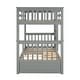 preview thumbnail 14 of 16, American Classic Traditional Style Twin-over-Twin Bunk Bed with Ladders and Two Storage Drawers