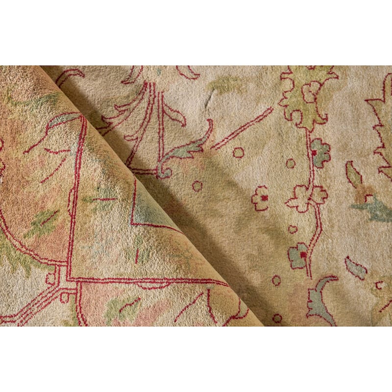 EXQUISITE RUGS ONE-OF-A-KIND Super Fine Weave Polonaise Hand Loomed Beige Rug - 15'x20' - 15'0"x20'0"