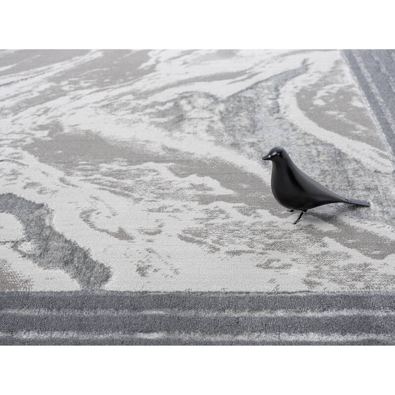 Ksamil Collection Abstract Border Area Rug