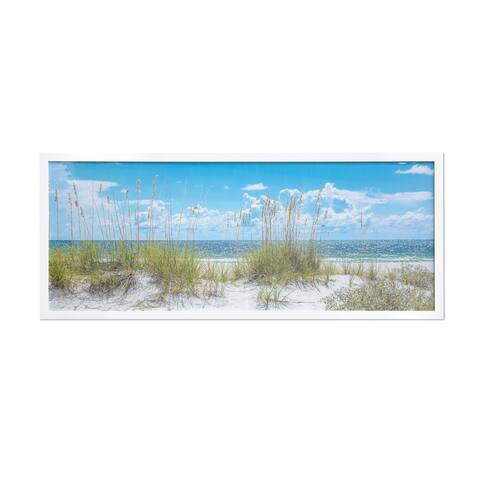 Sand Dunes 19x45 Inch White Framed Print Wall Art