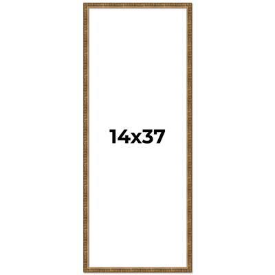 14x37 Frame Gold Kingsley Distressed Solid Wood Picture Frame Width