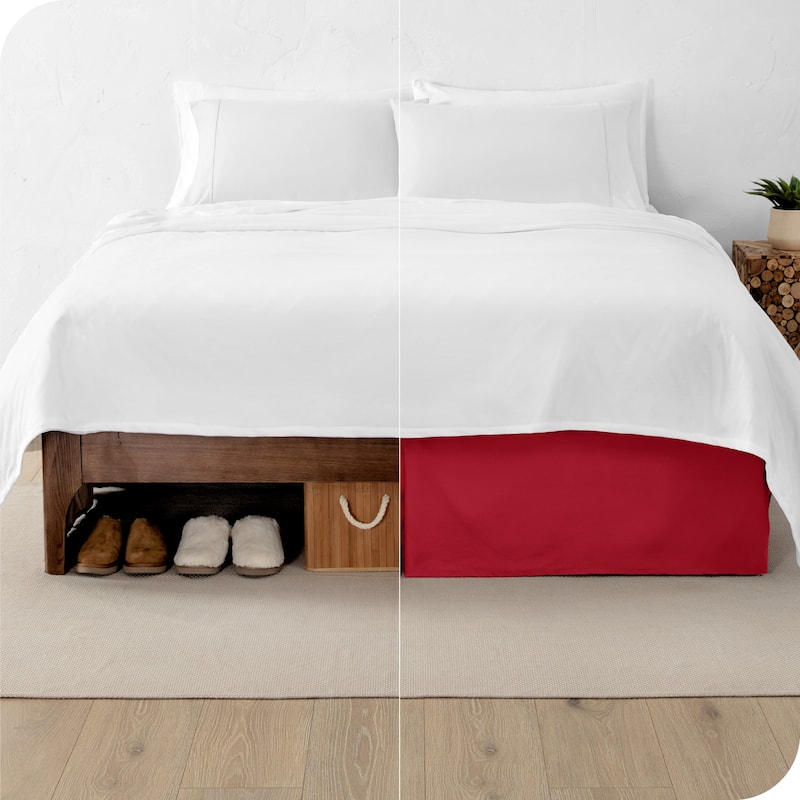 Bare Home Pleated Bed Skirt - 15-Inch Tailored Drop Easy Fit