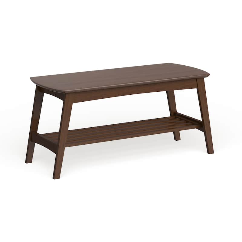 Carson Carrington Karkkila Mid-Century Modern Scandinavian Style Dark Walnut Coffee Table - Coffee Table-Walnut Dark Brown