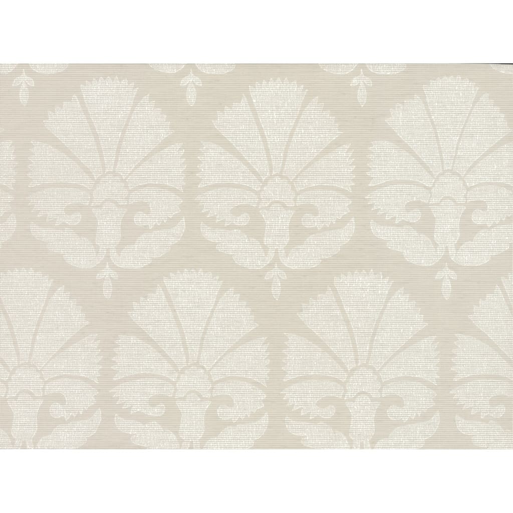 Ronald Redding Ottoman Fans Light Grey Wallpaper