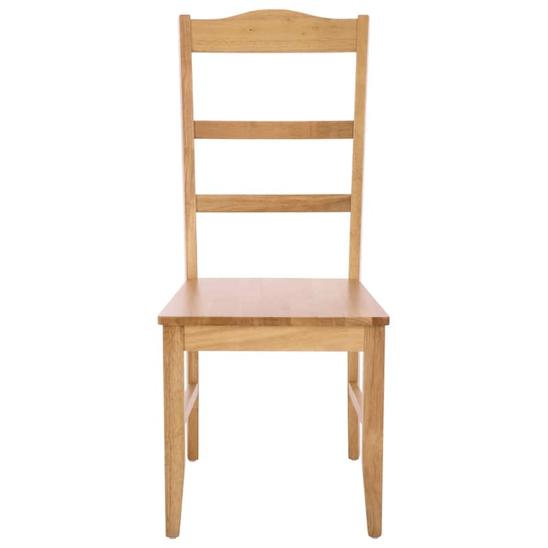 SAFAVIEH HOME Svetlana Ladder Back Side Chair - 18"W x 21"D x 40"H - Light Oak