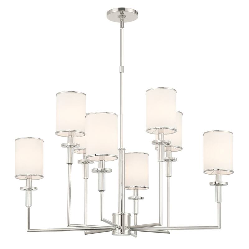 Crystorama Lighting Group HAT-478 Hatfield 8 Light 33" Wide Crystal