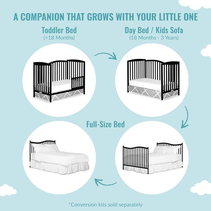 Dream On Me Chelsea 5-in-1 Convertible Crib