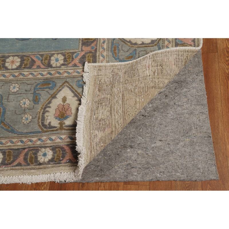 Tabriz Persian Vintage Area Rug Hand-Knotted Bedroom Wool Carpet - 9'7" x 12'9"