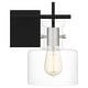 preview thumbnail 4 of 5, Pensbury 2-Light Matte Black Vanity Light