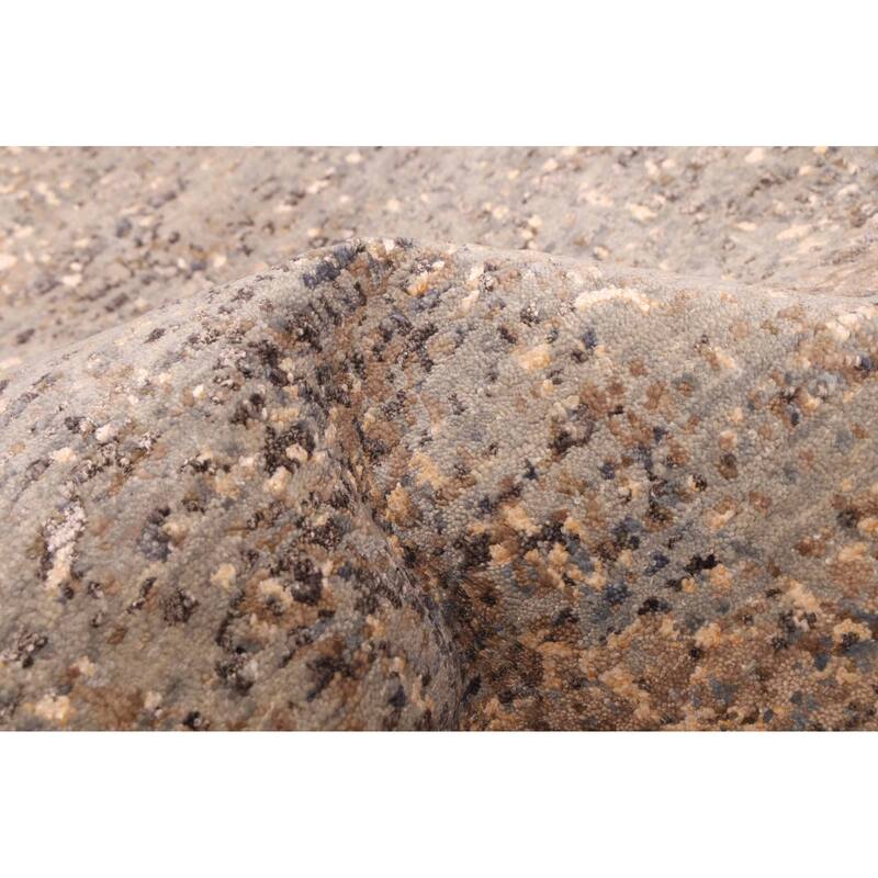 ECARPETGALLERY Hand-knotted Legacy Grey Silk, Wool Rug - 2'6 x 10'5