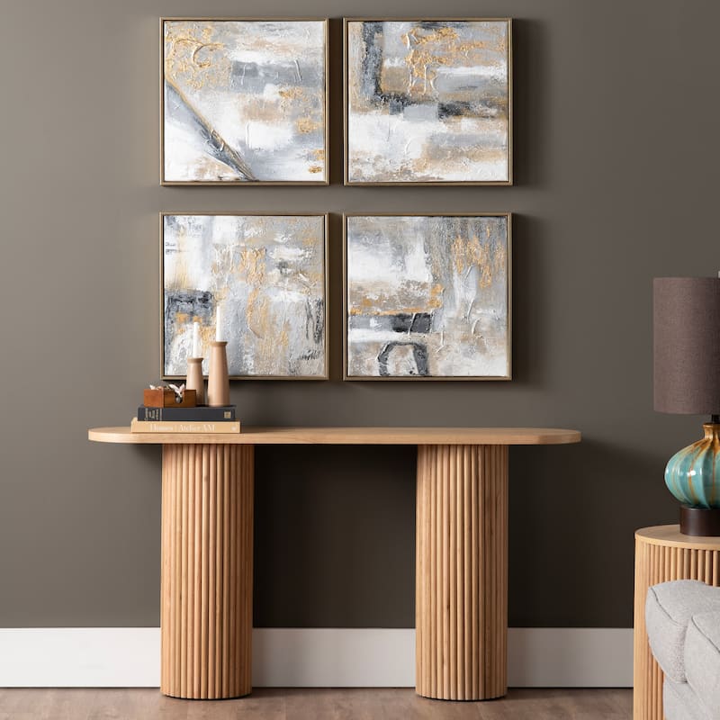 60 in. Brown Solid Wood Accent Console_Sofa Table