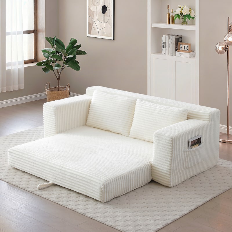 Foam Cloud Loveseat Sofa, 2 in 1 Convertible Folding Couch Bed
