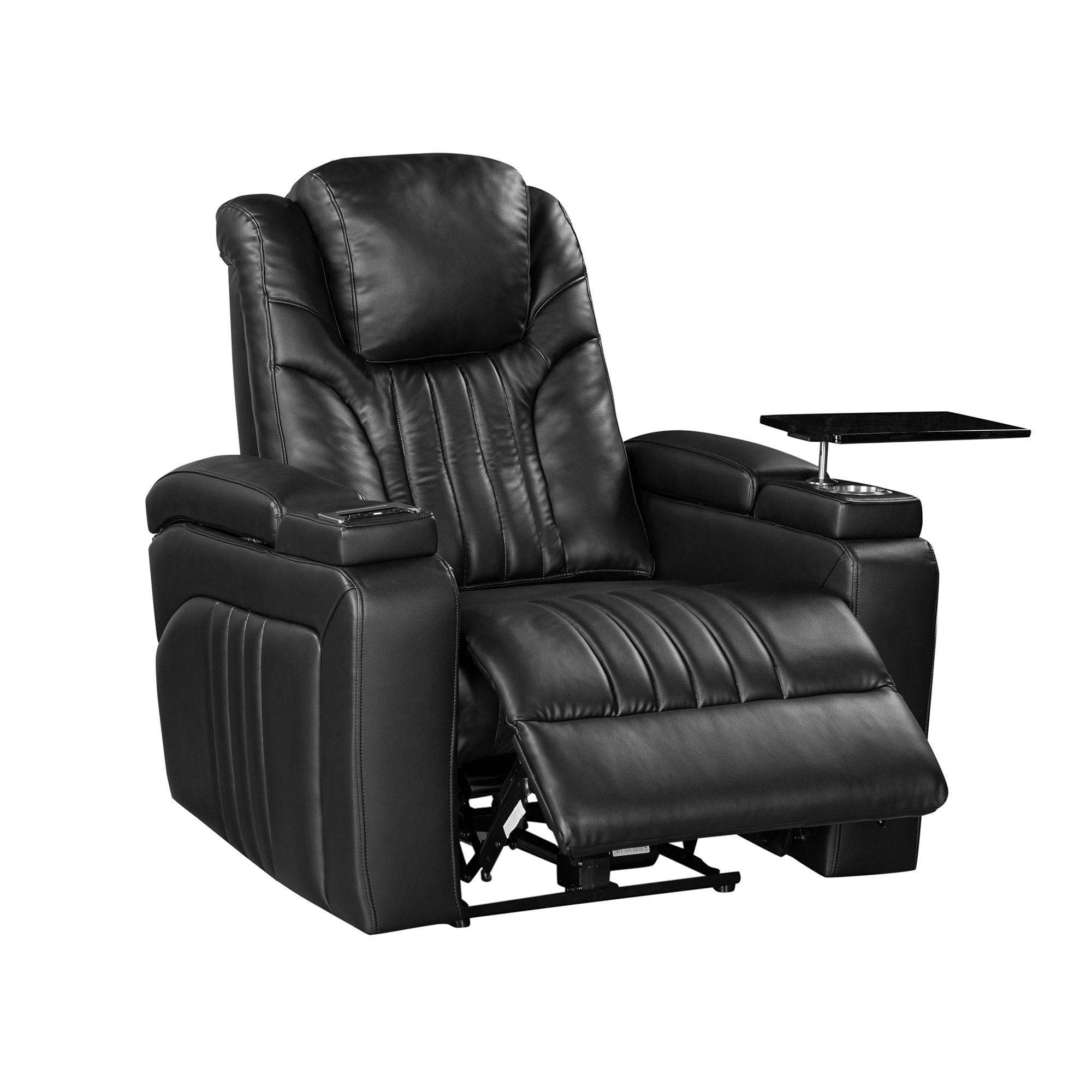 Power Recliner, Black Tiltable Armchair, Multifunctional Sofa