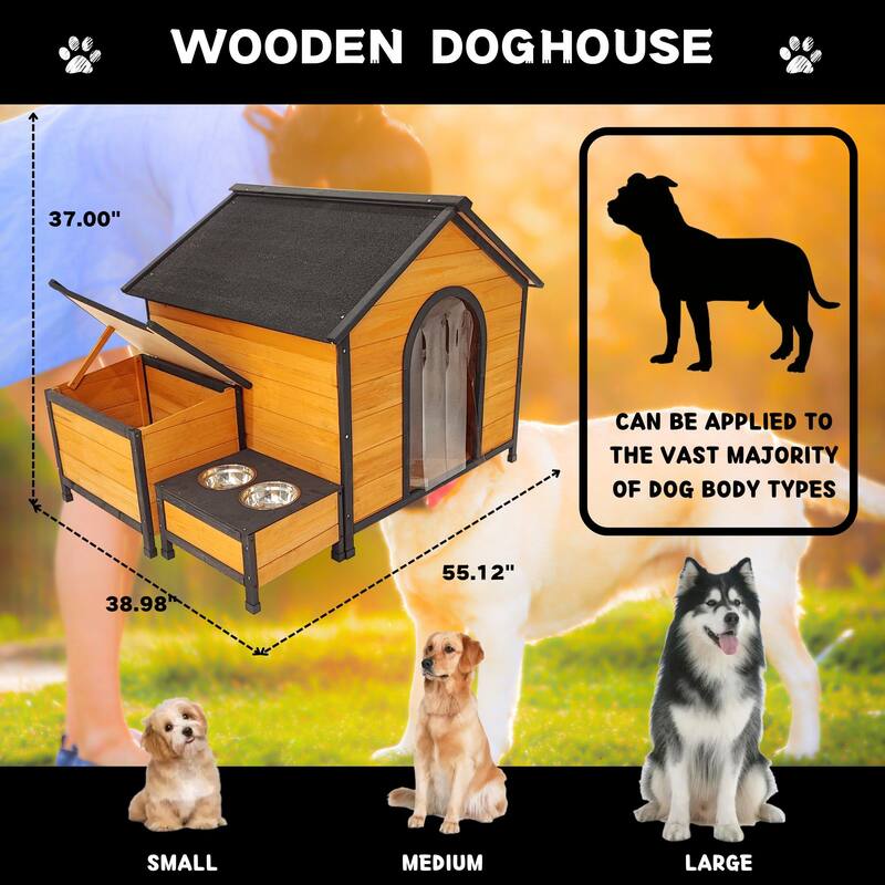 Wearable and Strong Dog House for Playground - Natural