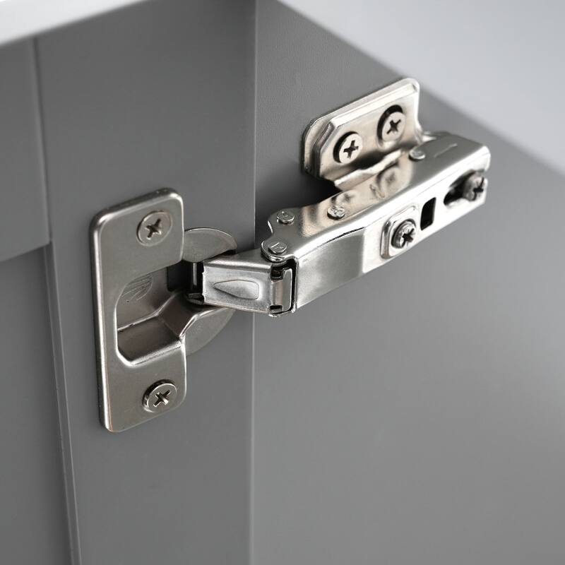 Roomfitters 36" Bathroom Vanity Cabinet Only, Freestanding Storage with Soft-Close Doors, Sink Not Included, Gray