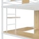 preview thumbnail 18 of 18, Modern Style Twin Size Loft bed with L-shape Desk and Wardrobe,4-step Ladder/Integrated Study Space