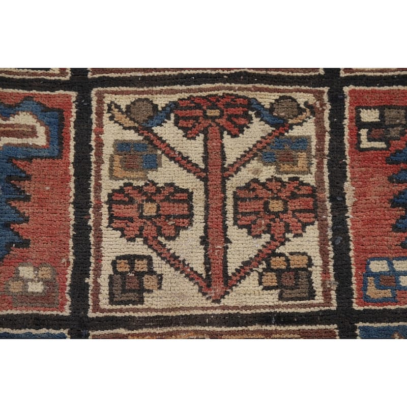 Garden Design Bakhtiari Vintage Persian Rug Handmade Wool Carpet - 6'10" x 9'4"