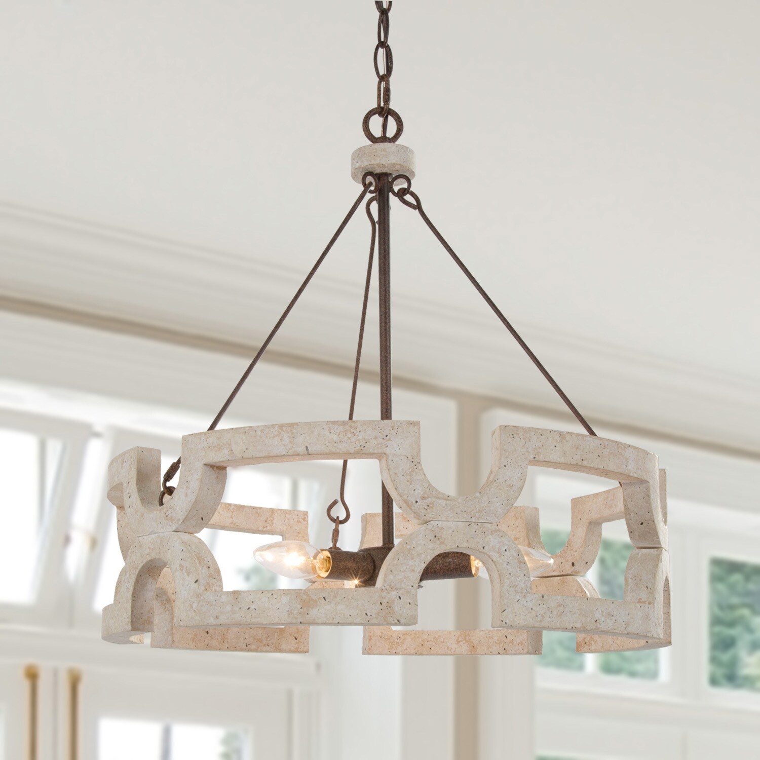 Shop The Gray Barn Cartref Weathered Wood Geometric 3 Light