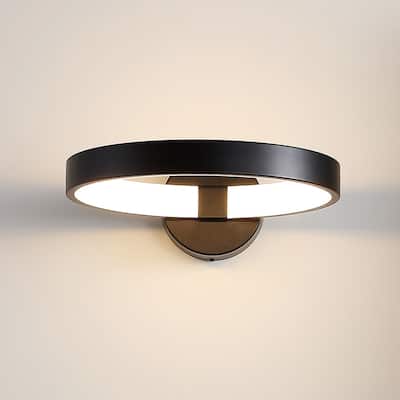 Nathaniel 14" Dimmable Integrated LED Metal Wall Sconce, Chrome by JONATHAN Y - One