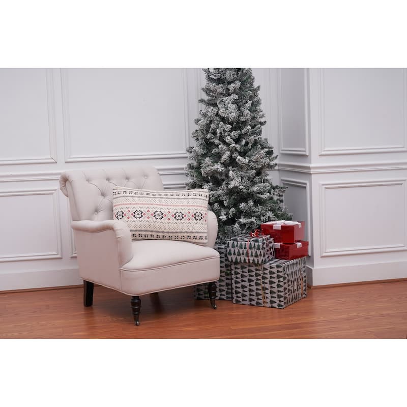 Snowflake Woven Christmas Pillow